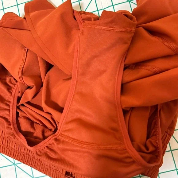 Lululemon Size M Court Rival High-Rise Short Burnt Orange Smocked Waist  LW7DKOS - Picture 11 of 11